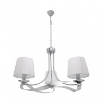 Distribuidor - Lâmpadas Diversas | Lâmpadas Clássicas | LAMPARA BAEZA 3XE14 CROMO PANTALLA BLANCA REGX52X52 CM Ref: 201953020
